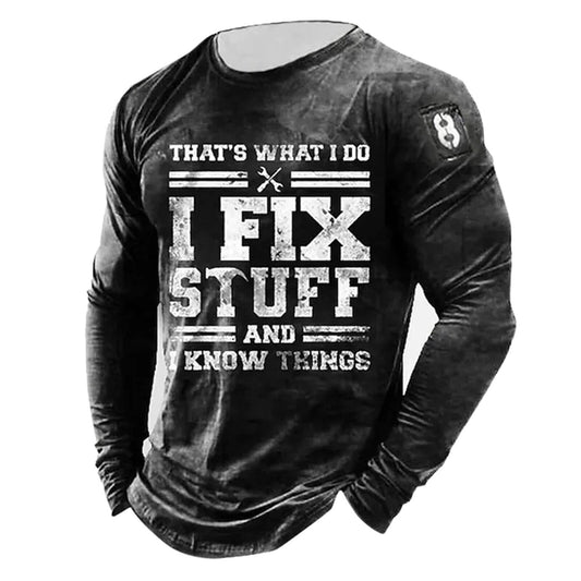Men's Printed T-shirt Sweatshirt