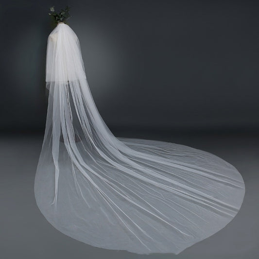 Bridal Wedding Veil Widened Tail