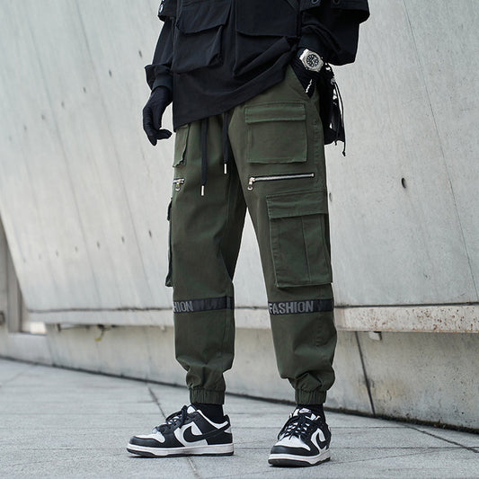 Men's Loose Plus Size Mechanical Style Trousers