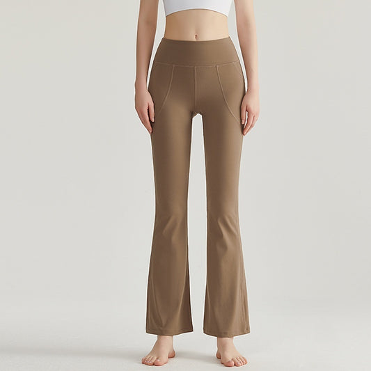 Micro La Yoga Pants With High Waist External Wear And Hip Lift
