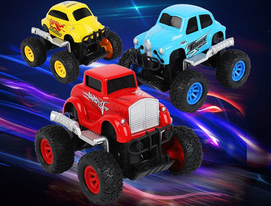 2022 Wholesale Cross-border Alloy High-bottom Bigfoot Climbing Car Children&#039;s Pull Back Off-road Vehicle Stall Toy Car